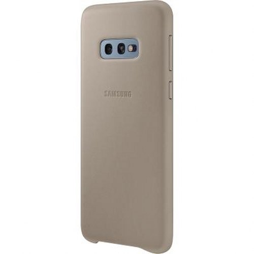 Étui cuir Galaxy S10E G970 gris housse de protection antichoc fine