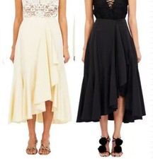 Women Ulla Johnson Pleated Flare A-line Midi Skirt