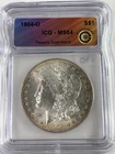 1904-O US Mint Morgan Silver Dollar $1 - ICG Graded MS64 Older TONER
