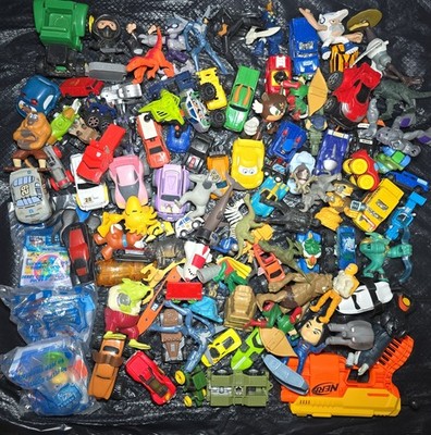 Lot of 100 Kids Toys Mixed Cars Figures Dinosaurs Trucks Bulk Toy Bundle