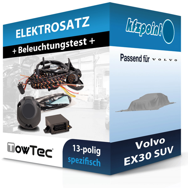 für Volvo EX30 SUV 06.2023-Jetzt Towtec E-Satz 13Polig Fahrzeugspezifisch NEU-image