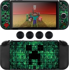 DLseego My World MC Protective Case for Switch OLED New Model, Dockable Soft She