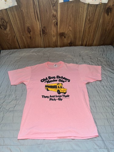 Vintage Old Bus Drivers Never Die Shirt XL