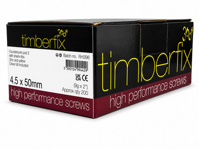 Kartons Timberfix 360 9g 4,5x50mm Premium Fräsergewinde Holzschrauben Senkkopf