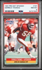 1991 Pro Set Spanish #107 Derrick Thomas PSA 8