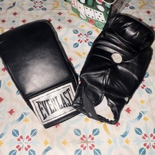 Everlast Black Bag Gloves Boxing Training Equ...