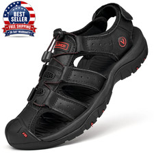 Men'S Sandals Handmade Thick Bottom Rubber Breathable Casual Slip-On Beach Shoes