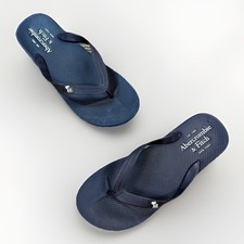 Abercrombie Fitch A F Moose Mens Flip Flops Blue Sz Xl 11-12