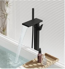 Hoimpro Tub Filler Freestanding Bathtub Faucet Matte Black Floor Mount Tub...