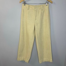 Vince Cropped Organic Cotton Linen-blend Twill Wide-leg Pants Casual Wardrobe 2