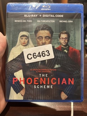 The Phoenician Scheme - Blu-ray + Digital   NEW Seal Tear, Benicio Del Toro