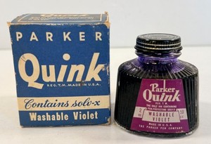 Vintage Quink Parker Washable Violet Ink READ