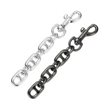 4.7IN Purse Extender Chain 2PCS Bag Extender Chain Black/Silver Tone 