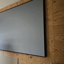 Fixed Frame Wall Mounted Projection Screen Rectangular Gray Black Wall Mountable
