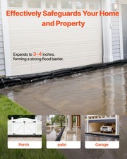 Flood Barrier, 8 Pack, 1.6 x 1.4 ft Flood Bags Activated by Water, Reusable Wate