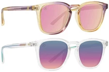 Blenders Sydney Polarized Soft Square Sunglasses w/ Mirror Lens - 206042