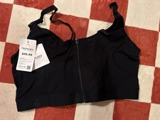 Momcozy Nursing Pumping Bra XL Black New With Tags Zipper Front Pump Adjustable