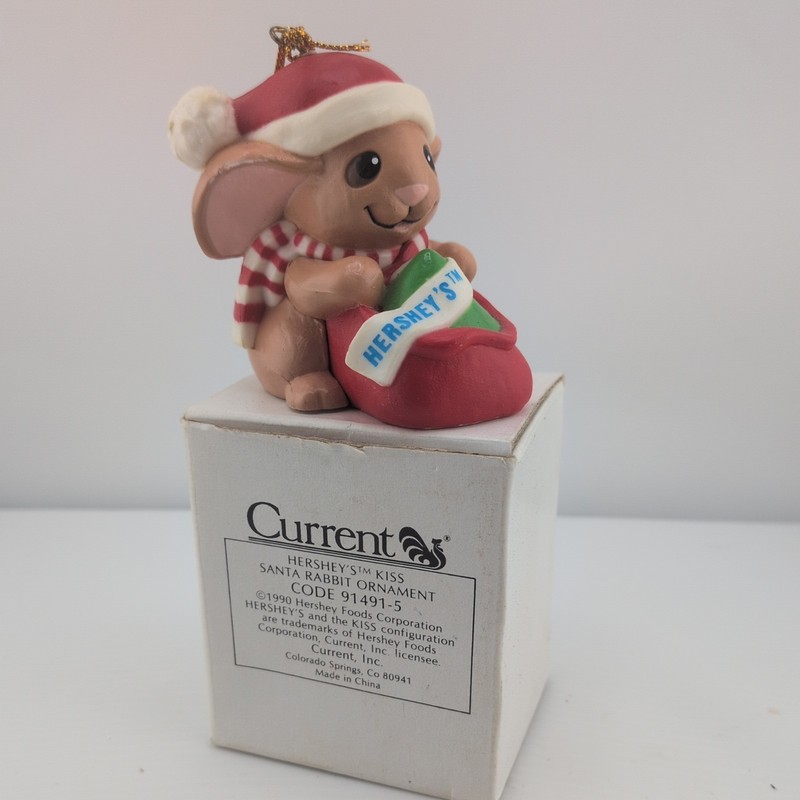VTG HERSHEY'S KISS SANTA RABBIT CHRISTMAS HOLIDAY ORNAMENT by CURRENT, INC...