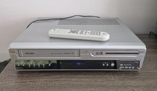 Bush DVRHS02 6 HEAD DVD VHS Player Recorder Combi Tested With Remote FAST POST