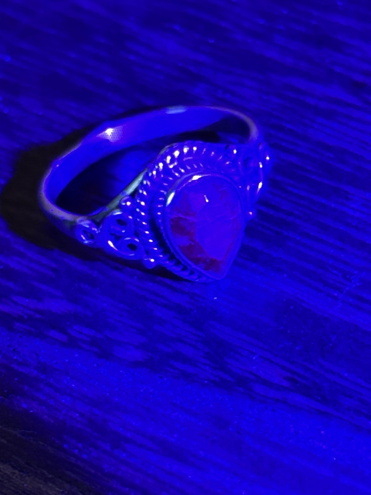 Sterling Silver Created Bermese Ruby Tear Drop Sh… - image 7