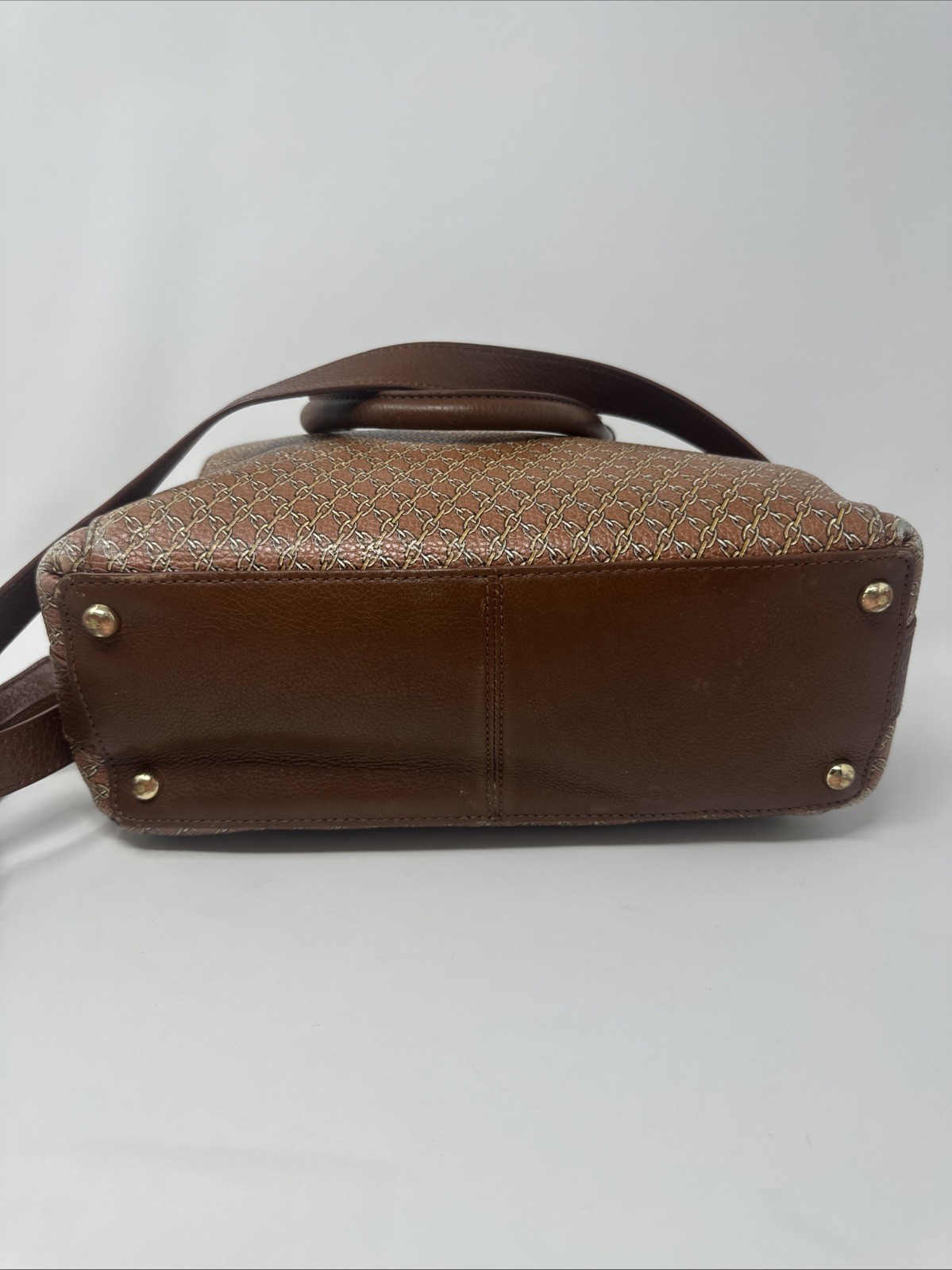 Leather TALBOTS Chain Link Pattern Crossbody Purs… - image 6