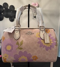 Coach Rowan Satchel Bag In Signature Canvas With Floral Print NWT