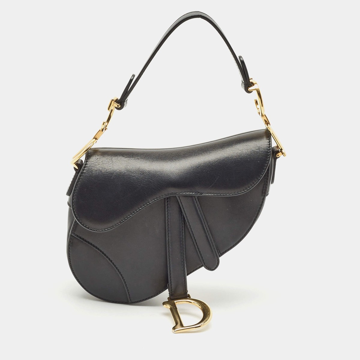Dior Saddle Black Leather Saddle Bag | eBay