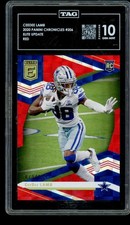 CeeDee Lamb Rookie Card 2020 Panini Chronicles Elite Update Red #206 TAG 10. rookie card picture