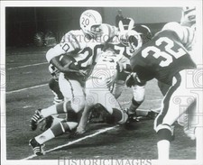 Press Photo San Diego Chargers Football Player Russ Smith Runs Ball - lrs23477