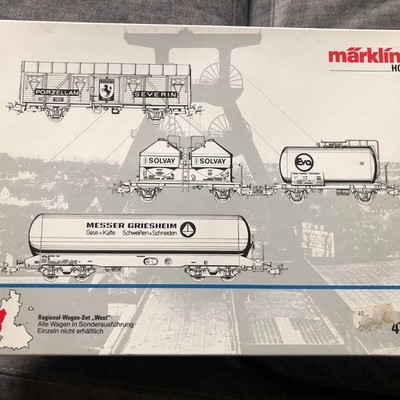 Märklin 4793  HO neue 4 Güterwagen Regional-Wagen-Set  WEST'' unbespielt 
