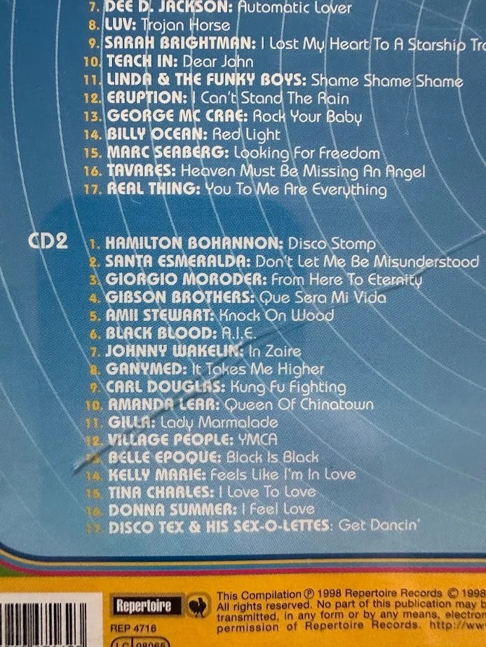 2 fach CD 70s Disco The very very best of , Compilation, Zustand sehr gut - Bild 3 von 4