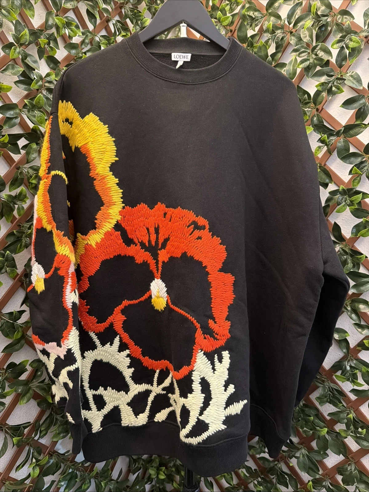Loewe — Loewe Pansies Embroidered Sweatshirt Joe Brainard Collab Size XS