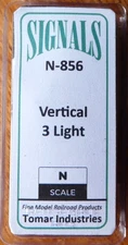 Tomar N #N-856 Signal - Vertical 3 Light / 1:160th Scale (Brass) Made in USA