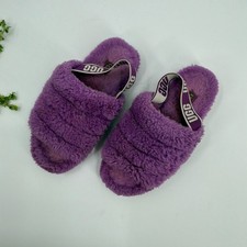 UGG Purple Fluff Yeah Slide Sheepskin Slippers Size 8