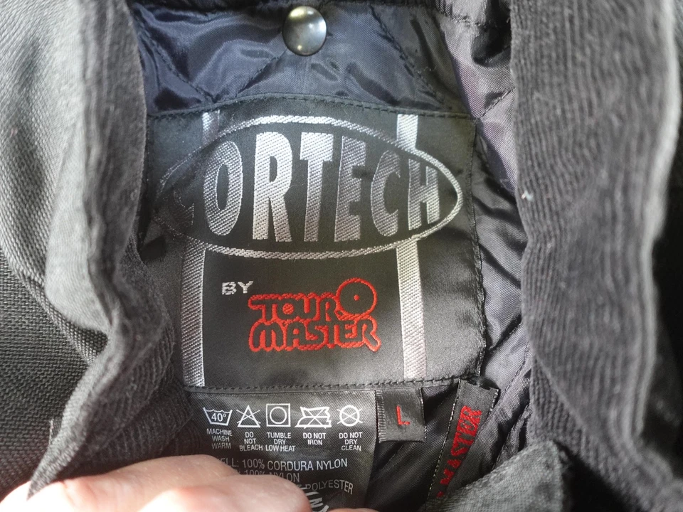 Tour Master Cortech Motorcycle Jacket Mens Large Black Cordura Thinsulate Liner - Image 4 of 4