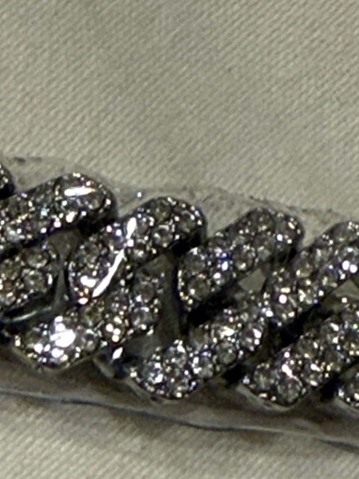 Bussdown Rapper Chain Moissanite Iced Out Fine Silver 20Inch Hip Hop Necklace - Image 2 of 4