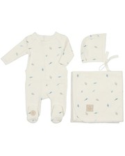 Mon Tresor Cascade Of Leaves Layette Set Ivory 3M