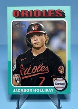 Jackson Holliday 2024 Topps Heritage High Number AQUA PARALLEL RC #692 Orioles