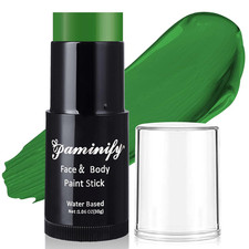 Witch Green Face Paint Stick,Water-Based Dark Green Body Paint Stick,Washable Fa