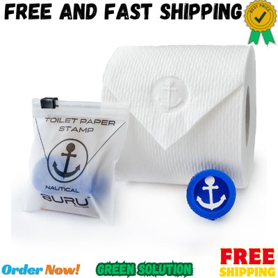 BURU SOLUTIONS Toilet Paper Stamp Nautical (Anchor) - Add a Unique Personal T