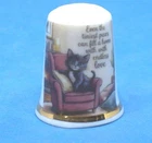 Birchcroft China Thimble -- Tiny Paws -- Free Dome Gift Box