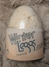 VTG Winter L’eggs Egg Warm Ribbed Pantyhose In Rich Winter Colors Cream Size A 
