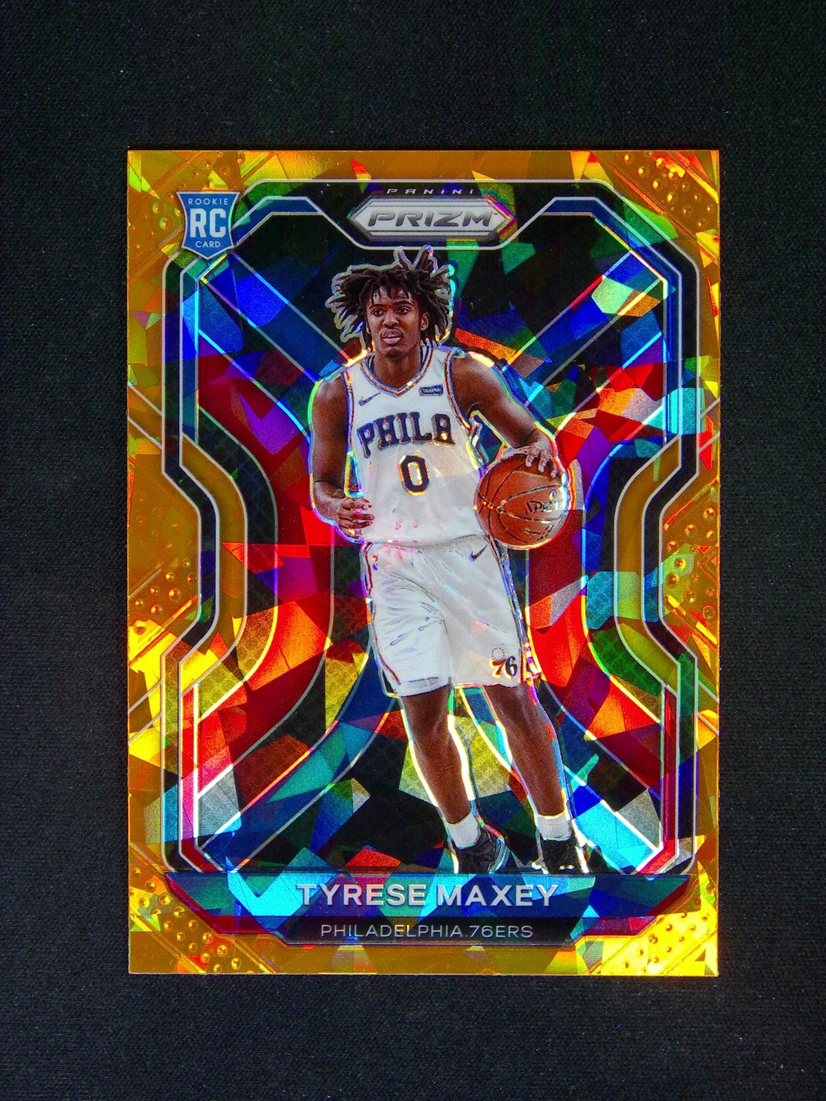 2020-21 Panini Prizm Tyrese Maxey #256 RC Rookie Orange Ice
