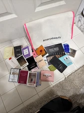Macys Beauty Tote 23pc Travel/Sample Mixed Lot. Perfume, Hair Care, Etc. NEW!