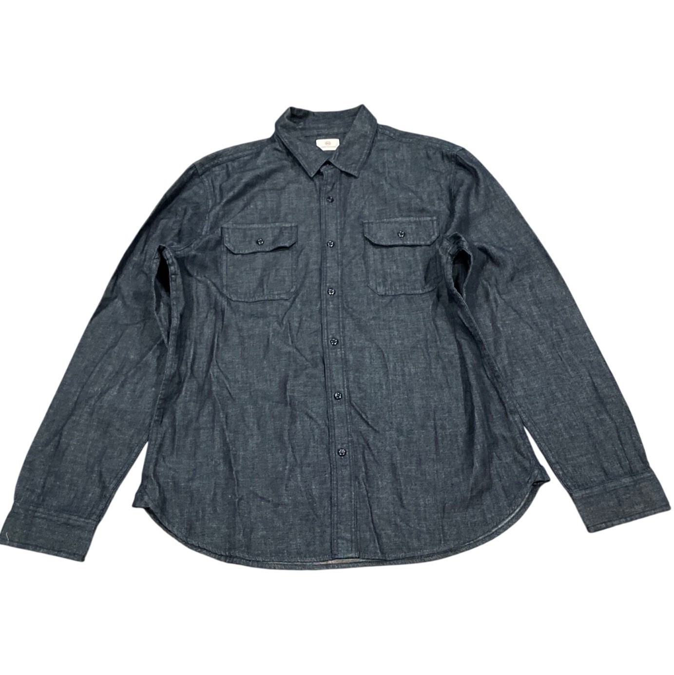 NWOT AG Adriano Goldschmied Men's Sz L Benning Utility Shirt Dark Chambray 70670