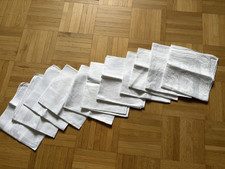 11 St. Stoff Servietten Baumwolle (Damast) * 40 x 38? cm * weiß mit Muster