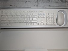 Dell Wireless White Keyboard Mouse WK636P W/ Dongle Bluetooth. Tested Works