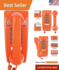 Retro Wall Phones for Landline with Loud Mechanical Ringing Vintage Wall Moun...