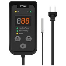 Reptile Thermostat Temperature Controller, Digital Heat Mat Thermostat for Seed