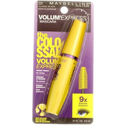 5 Pack Maybelline Volum' Express The Colossal Washable Mascara, Classic Black...
